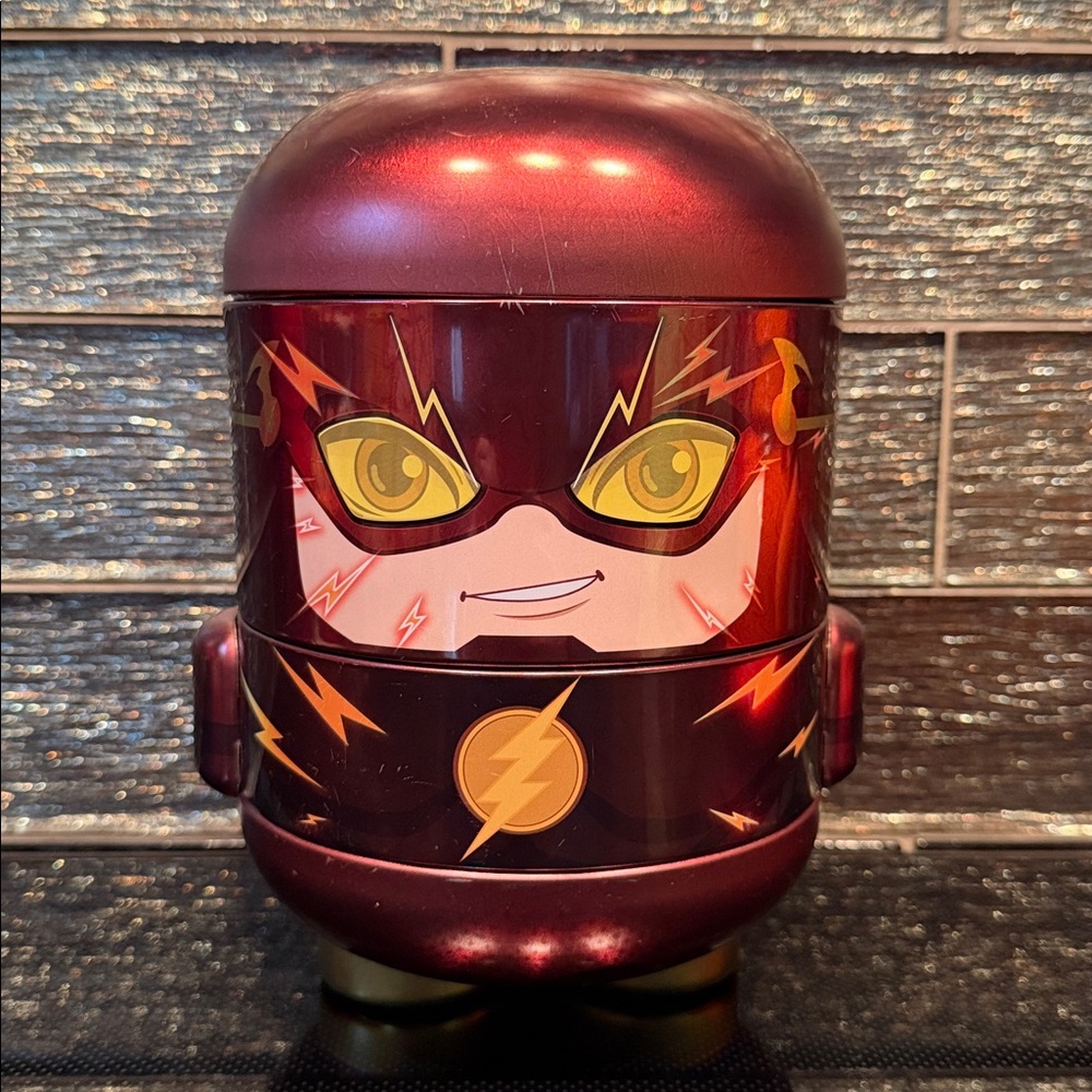 The Flash Metal Popcorn Bucket Batman Movie Theater Collectors Bowl Collectible